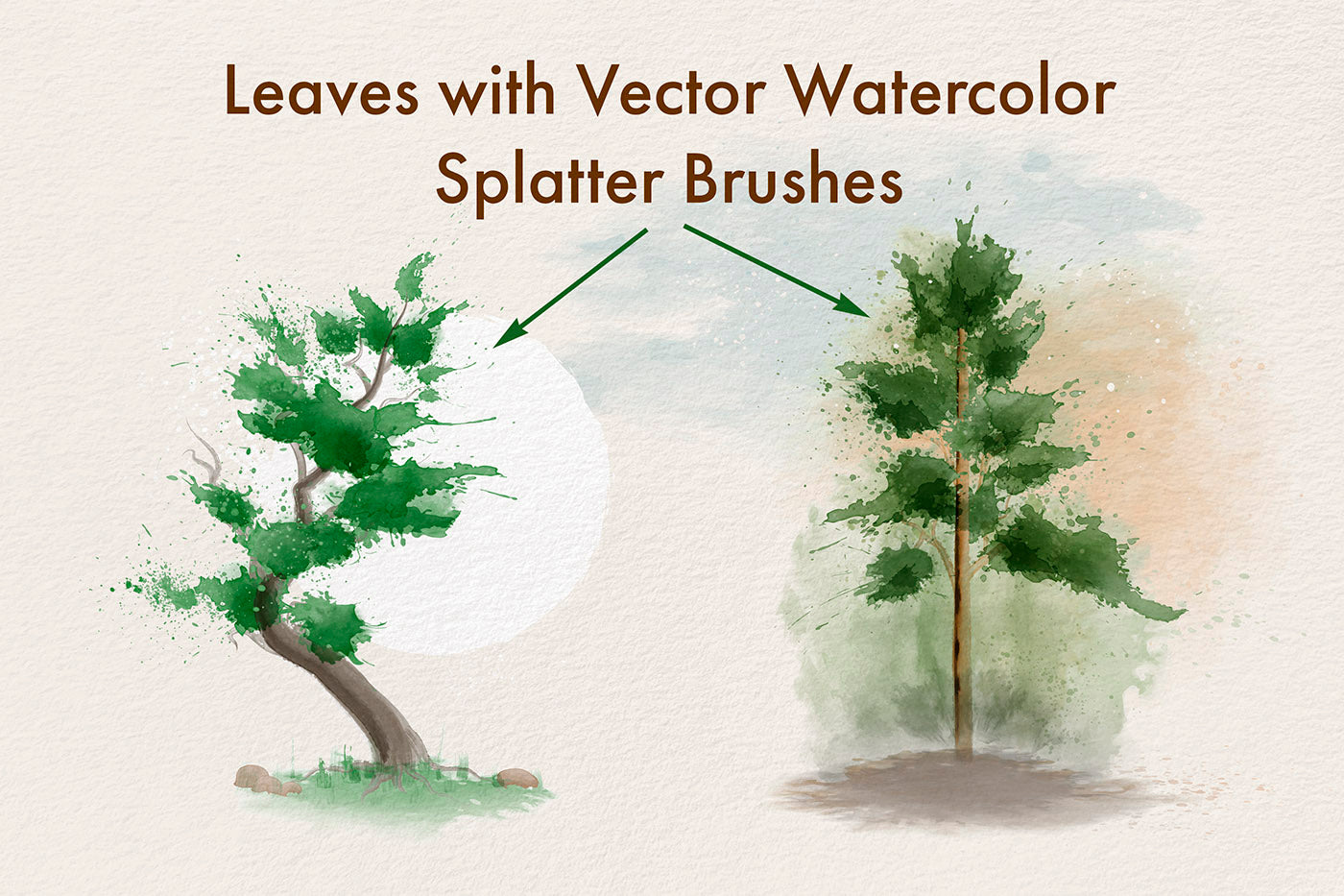 Vector Watercolor Splatter - Illustrator Brushes