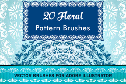 Floral Pattern Brushes for Adobe Illustrator