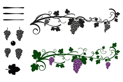 Grapes Brushes for Adobe Illustrator