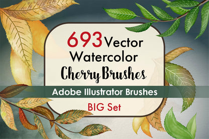 Cherry Brushes Big Set - Illustrator Brushes