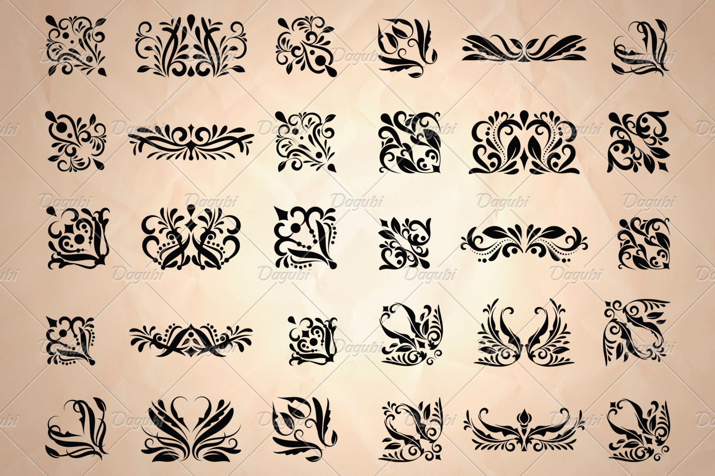 Calligraphic Pattern Brushes for Adobe Illustrator