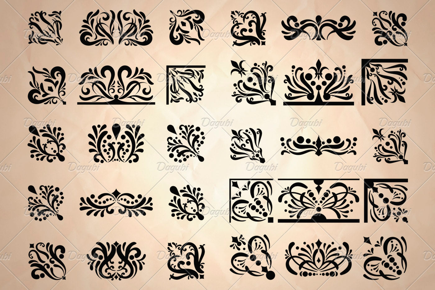 Calligraphic Pattern Brushes for Adobe Illustrator – Dagubi