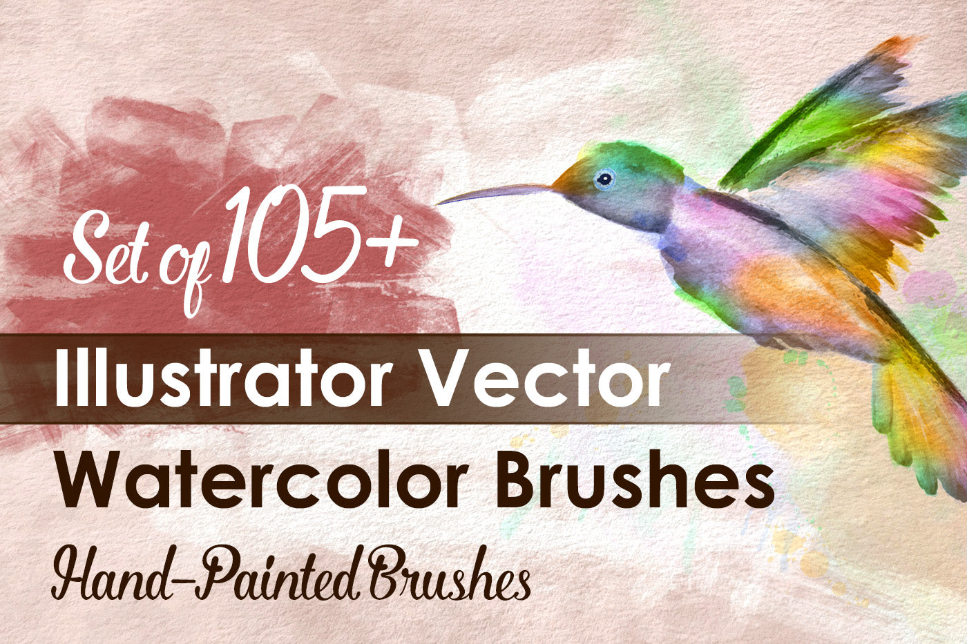 BUNDLE - Watercolor Vector Brushes 01-02 for Adobe Illustrator