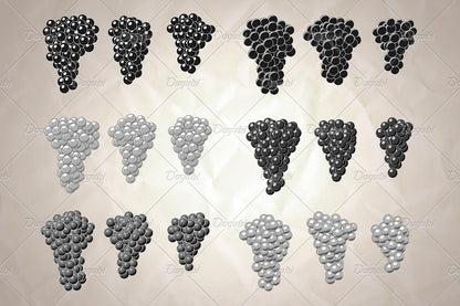 120 Grapes Vector Brushes for Adobe Illustrator