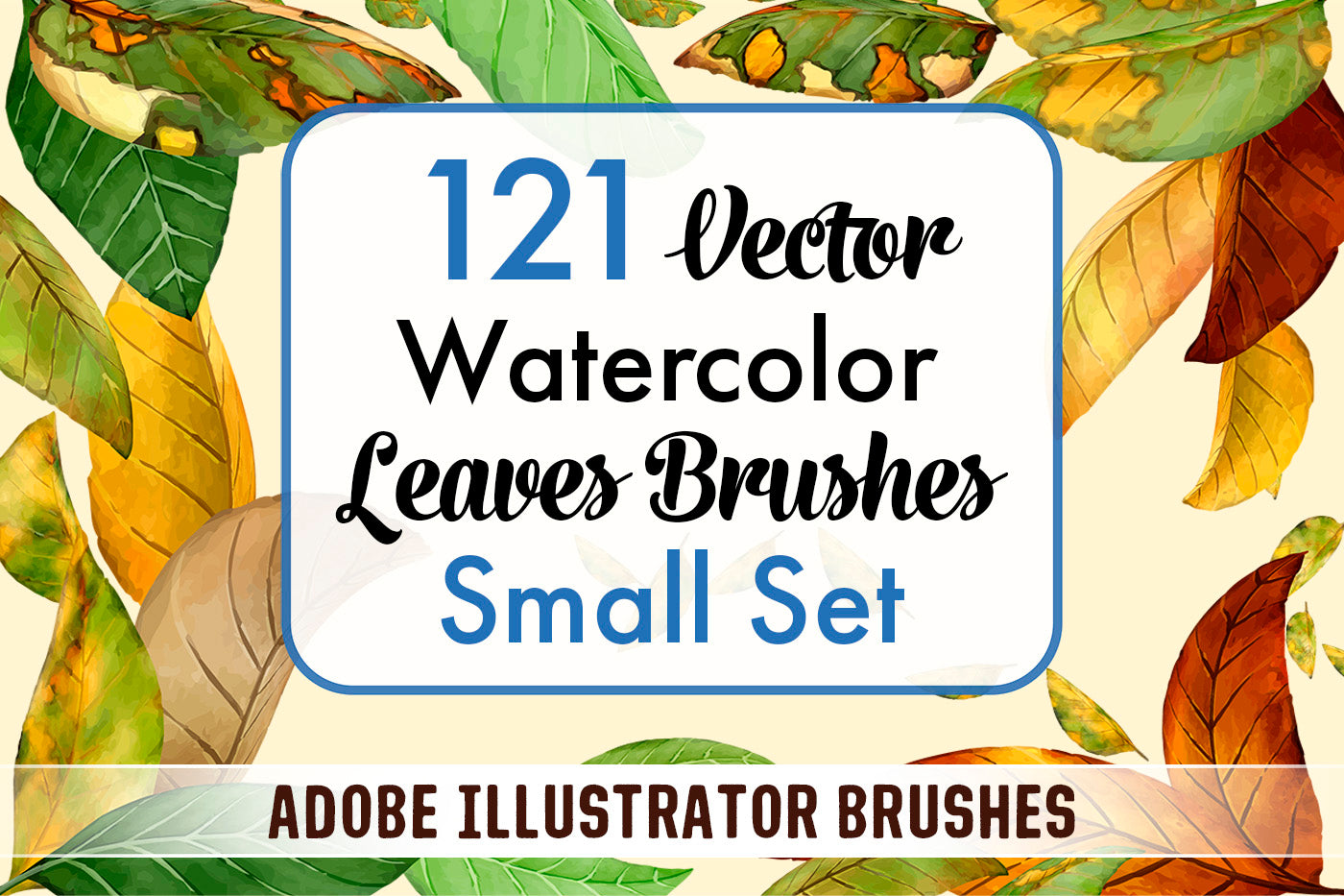 Leaves Brushes Small Set - Illustrator Brushes