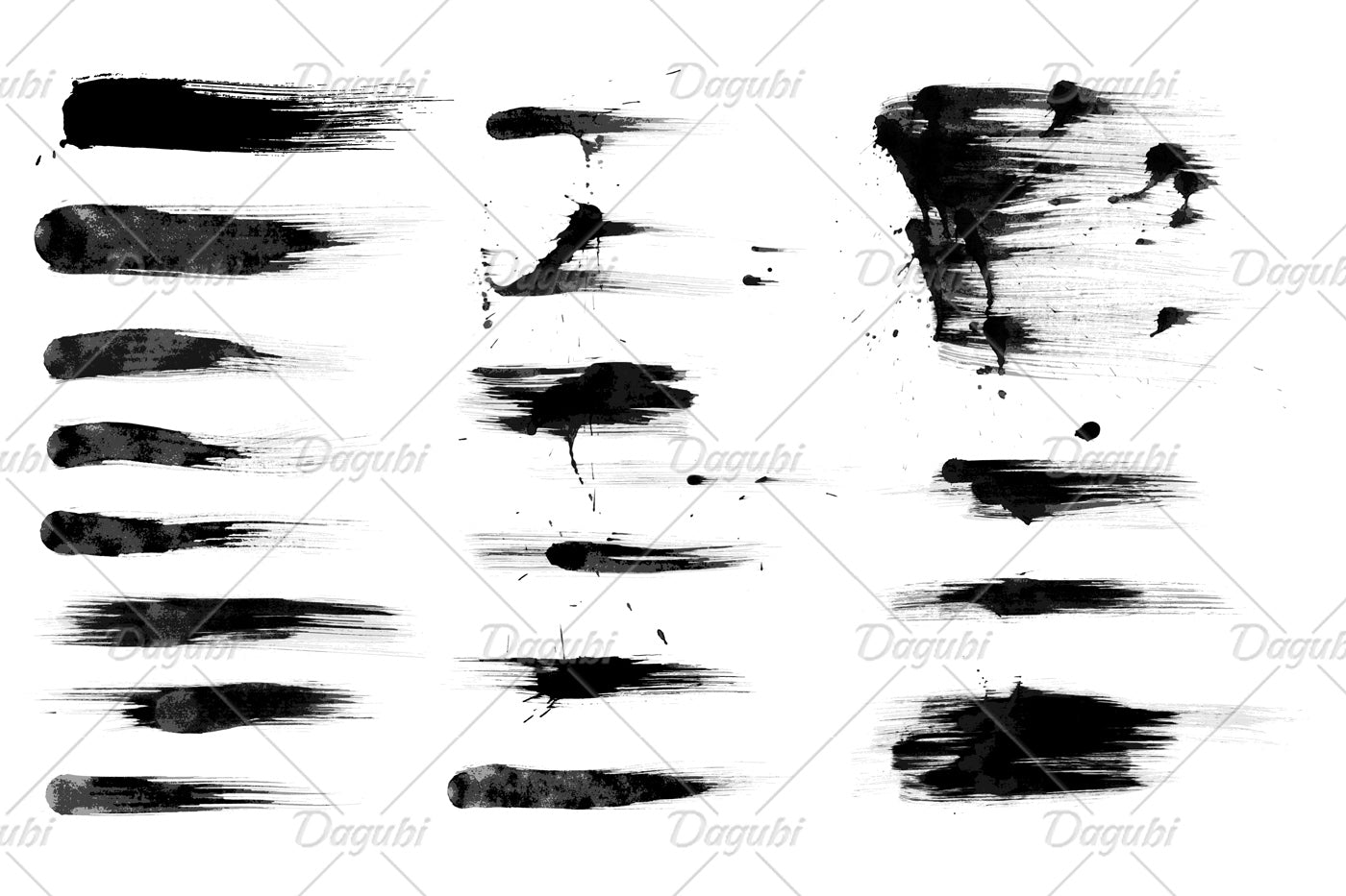 Splash Vector Brushes 02 for Adobe Illustrator – Dagubi