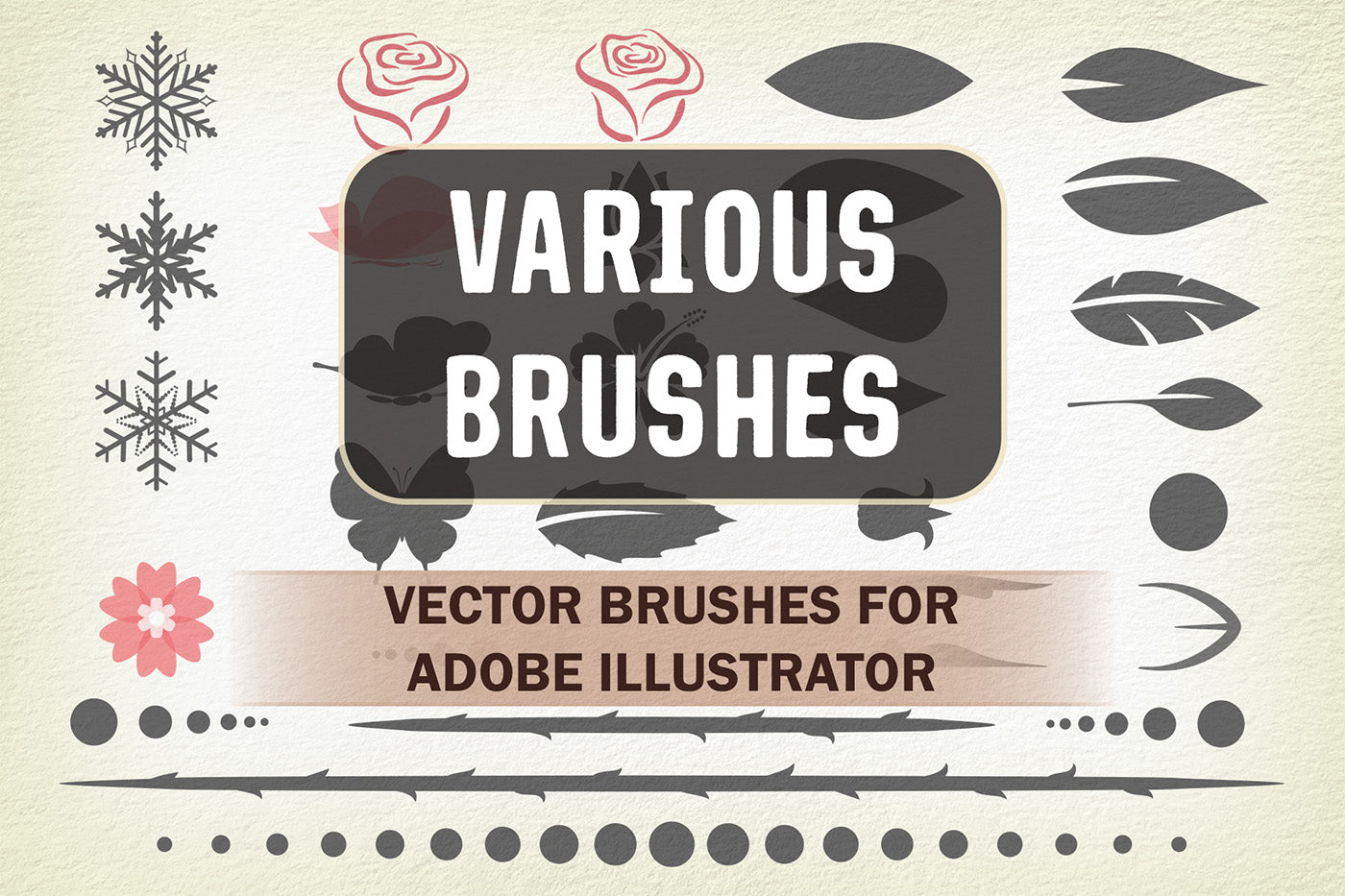 Various Brushes vor Adobe Illustrator
