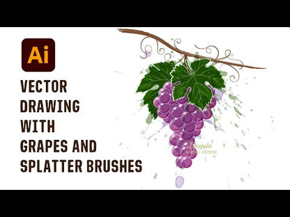 120 Grapes Vector Brushes for Adobe Illustrator